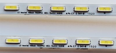 KIT DE LED'S  PARA TV SONY ((2 PIEZAS)) NUMERO DE PARTE 49inch 7020PKG 48EA Rev0.0 140918 / PANEL SYV4941 / MODELO XBR-49X830C - Imagen 2